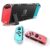 Dockable Clear Case for Nintendo Switch, VANJUNN 3 in 1 Protective Case Cover for Nintendo Switch and Joy-Con Controller with Clear Grip Cover Shock-Absorption(Crystal Clear,NOT for Switch OLED)