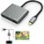 YCCSKY Switch Dock for Nintendo Switch/OLED, USB C to HDMI Multiport Hub, Portable 4K HDMI Switch Adapter Docking Station Support TV Mode/ Steam Deck/ Samsung DeX/Laptop/PC（Grey）