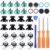 Yunsailing 37 Pcs Analog Joysticks Repair Kit Compatible with Xbox One Controllers, Include Bumper Buttons Replacement Thumbstick Hat Silicone Hat Covers with Screwdriver Repair Parts