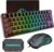 SELORSS Gaming RGB Wired Keyboard and Mouse Combo – USB Gaming Keyboard Compact 61 Keys RGB LED Backlit & Gaming Mouse 6400 DPI – Wired Switch Contoller for Nintendo,Windows PC Gamers,PS4-4 in 1