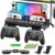 Switch Wall Mount & Switch TV Dock with Joy-Con Charger Bundle Kit, Switch TV Docking Station with 4K HDMI & USB 3.0 Port, Metal Wall Shelf for Switch & Switch OLED, Switch Pro Controller Hooks