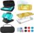 Accessories Kit for Nintendo Switch Lite – YOOWA Accessories Bundle with Carrying Case, Protective Cover case, 2-Pack Tempered Glass Screen Protector, Adjustable Play Stand, 6 Thumb Grips