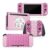 Tacky design kawaii skin Compatible with Nintendo switch, Pastel pink cats Vinyl 3m sticker Full wrap cover