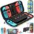 HEYSTOP Switch Carrying Case for Nintendo Switch Case with Screen Protector, 9 in 1 Nintendo Switch Accessories Kit and 6 Pcs Thumb Grip, Nintendo Switch Protective Case